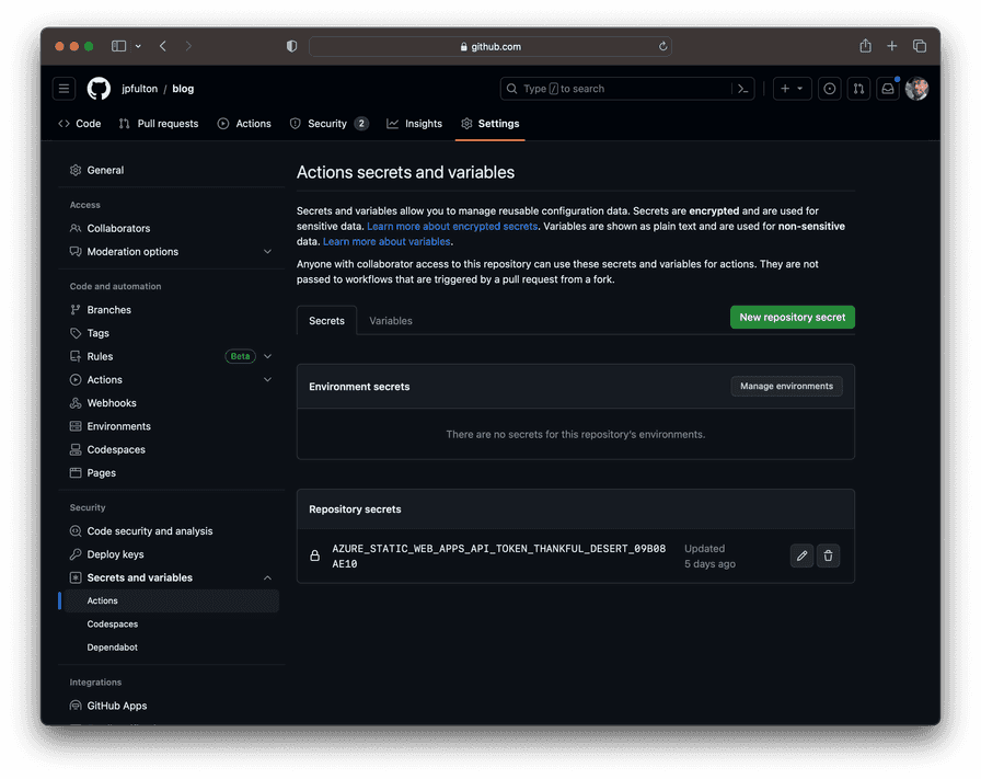 GitHub Secrets