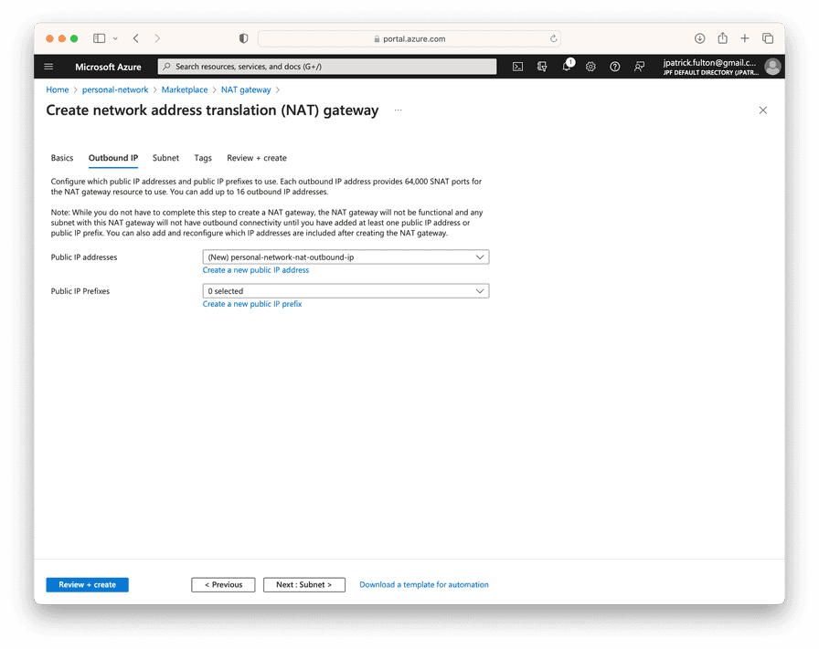 Create a NAT Gateway 2